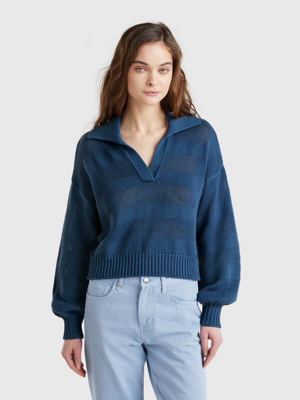 Jersey tipo polo 100% algodón Mujer