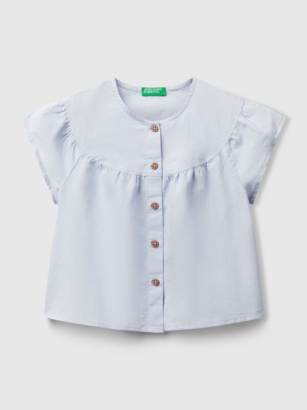 Blusa mezcla de lino Niña
