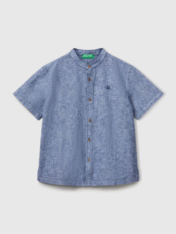 Camisa coreana de manga corta. Niño
