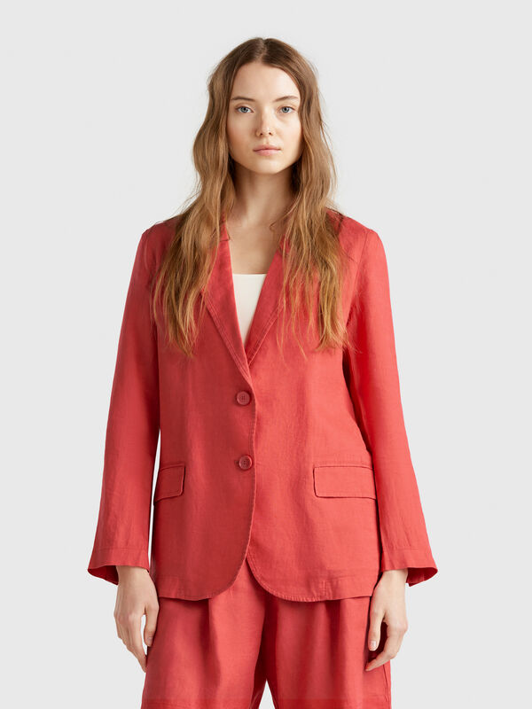 Blazer de puro lino Mujer