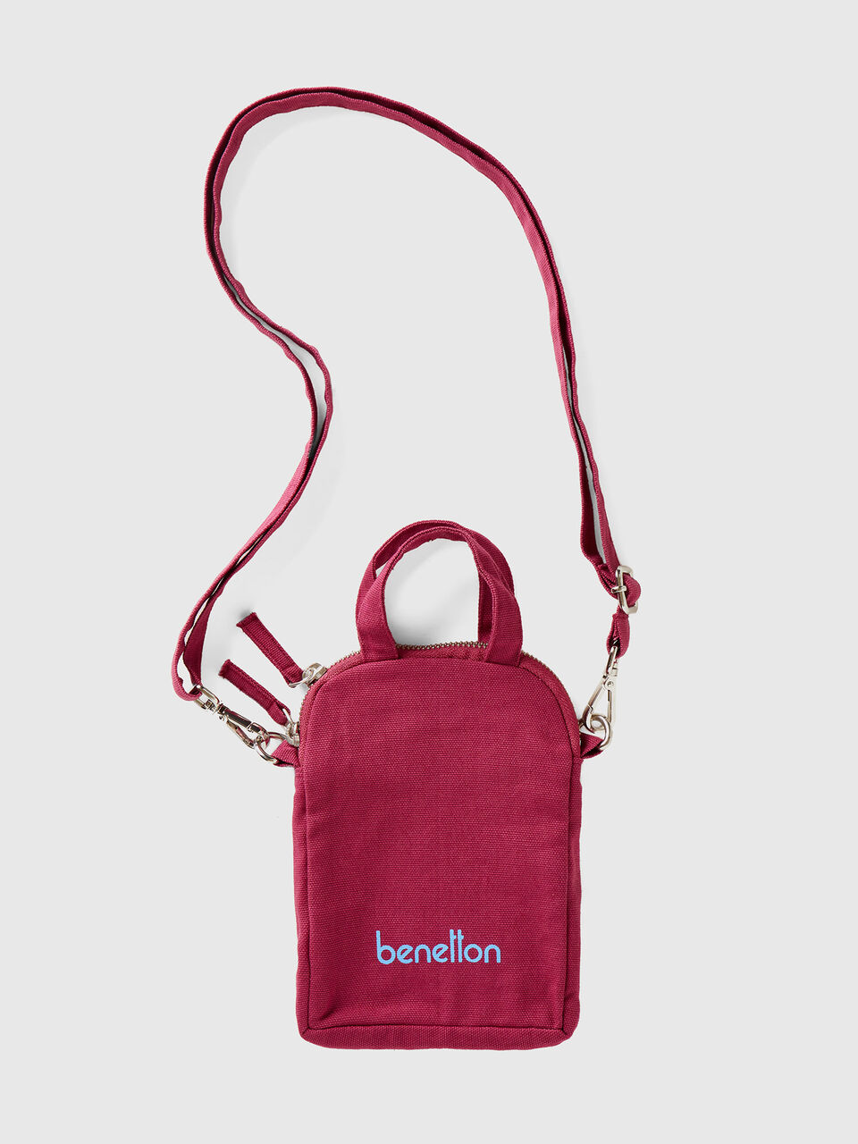 Burgundy cell phone holder in pure cotton image number 1