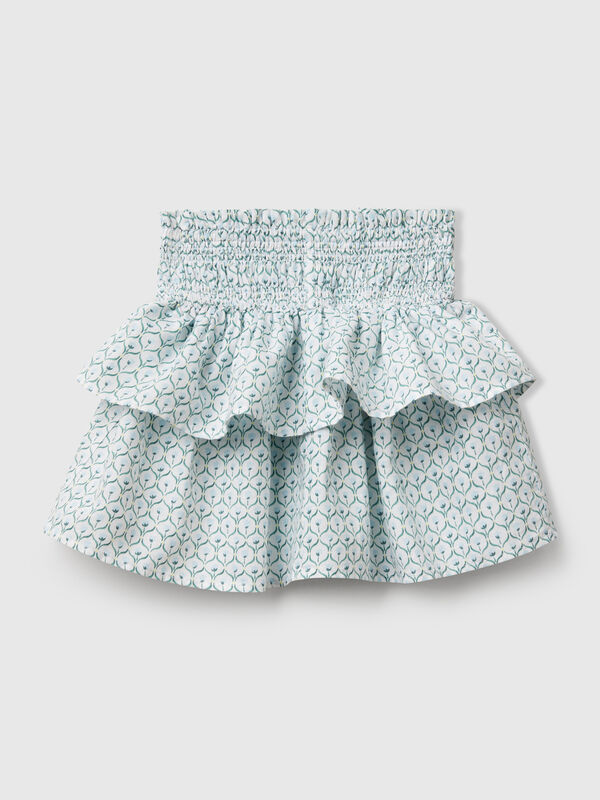 Falda flores con volantes Niña
