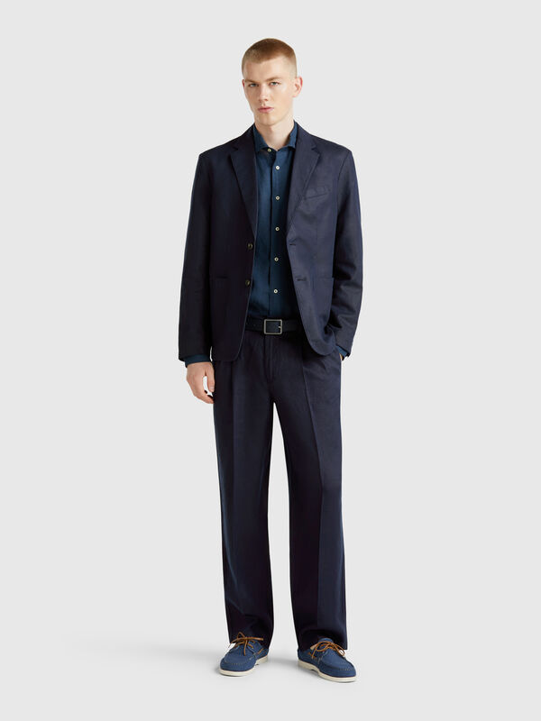 Chinos holgados de puro lino Hombre
