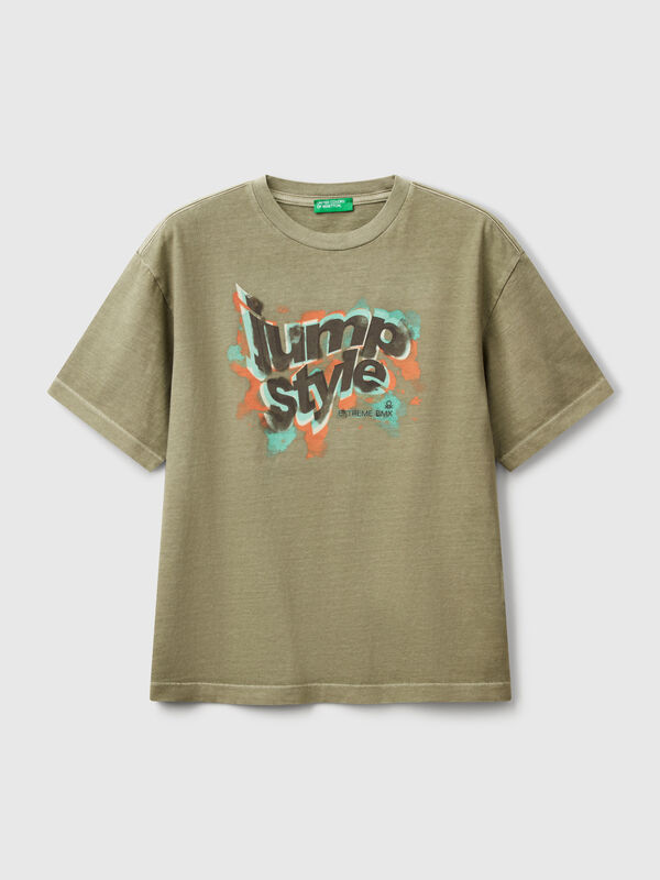 Camiseta con estampado delante y detrás Niño