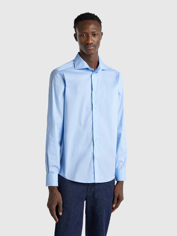 Camisa estampada slim fit Hombre
