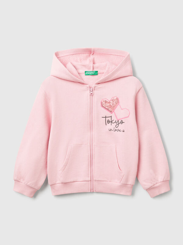 Sudadera con capucha y lentejuelas Niña