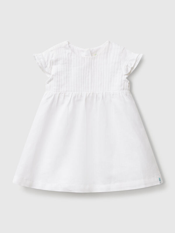 Vestido mezcla de lino y algodón Recién nacidos