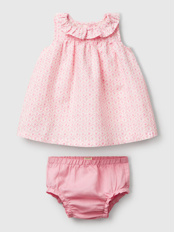 Vestido con cuello volante Recién nacidos