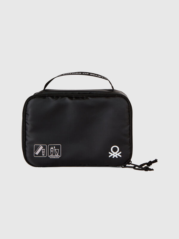 Neceser de viaje negro con gancho