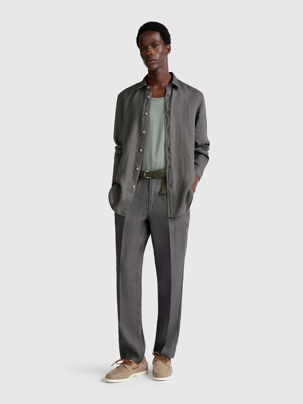 Chinos de puro lino Hombre