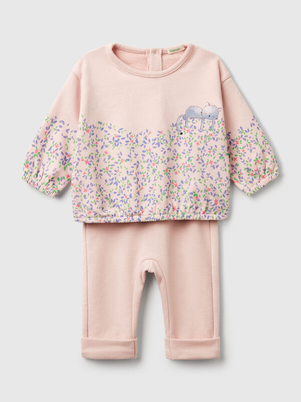 Conjunto de sudadera y pantalón en mezcla de algodón Recién nacidos