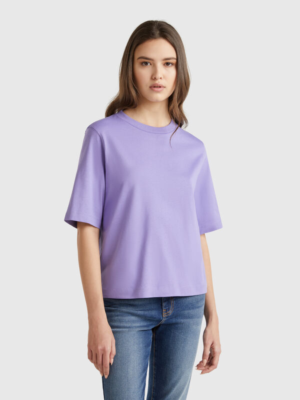 Camiseta boxy fit de 100 % algodón Mujer