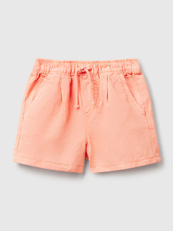 Shorts de mezcla de lino Recién nacidos