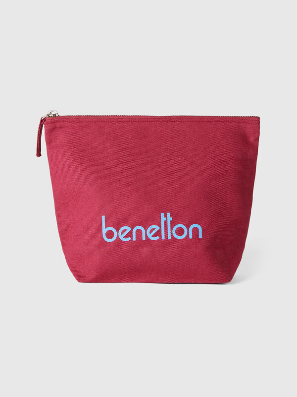 Bolso plano burdeos de 100 % algodón