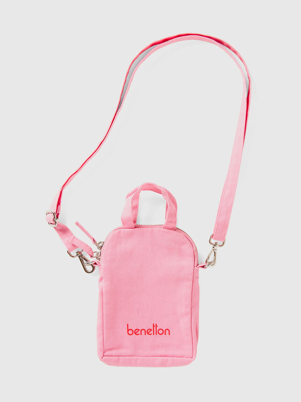 Pink cell phone holder in pure cotton image number 1