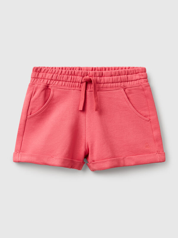 Pantalón corto polar 100% algodón. Niña