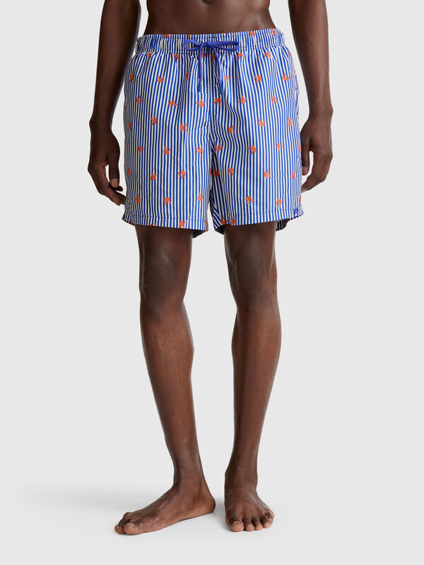Bañador de nailon estampado Hombre