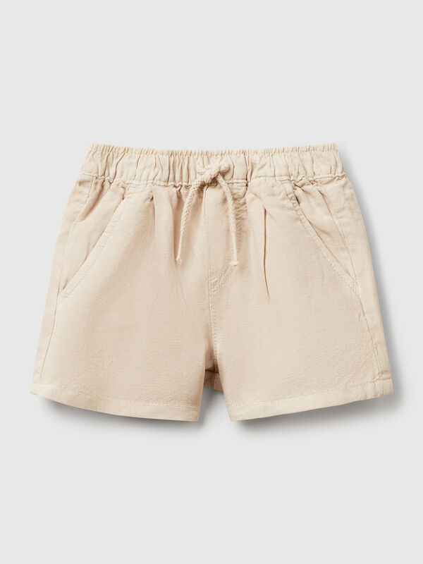 Shorts de mezcla de lino Recién nacidos