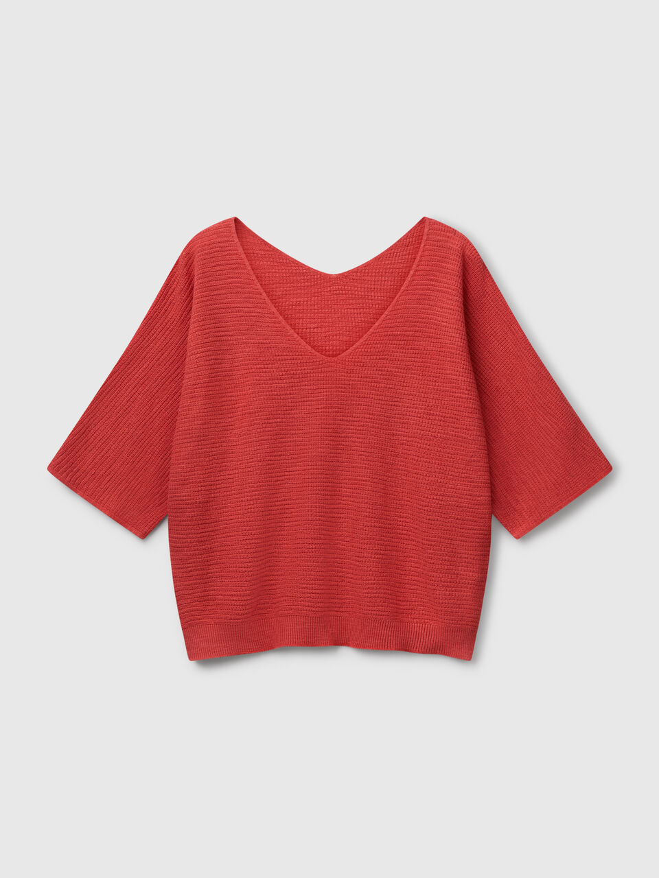 V NECK SWEATER H/S Mujer image number 1