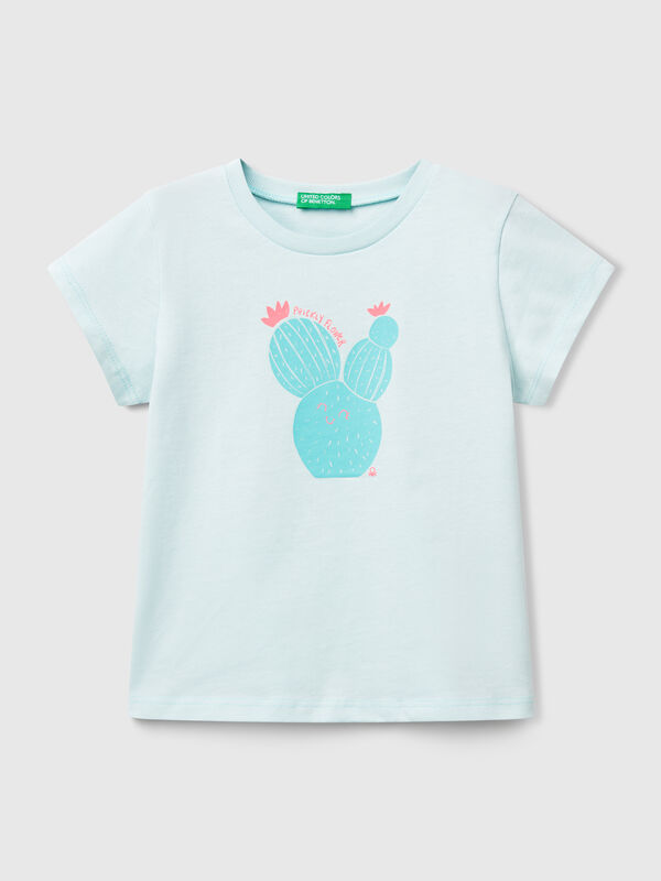 Camiseta con estampado flúor Niña