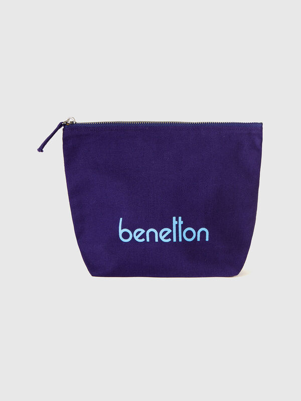 Bolso plano azul oscuro de 100 % algodón