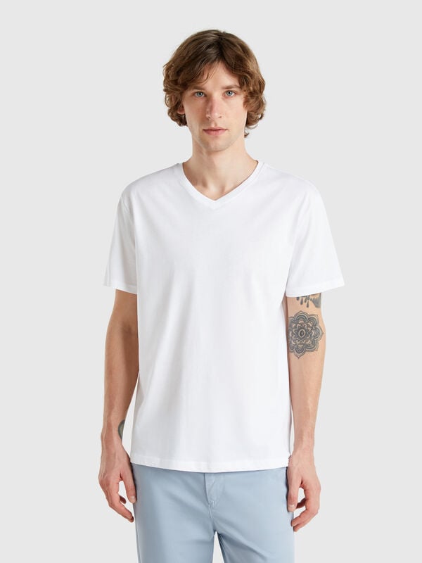 Camiseta de algodón de fibra larga Hombre