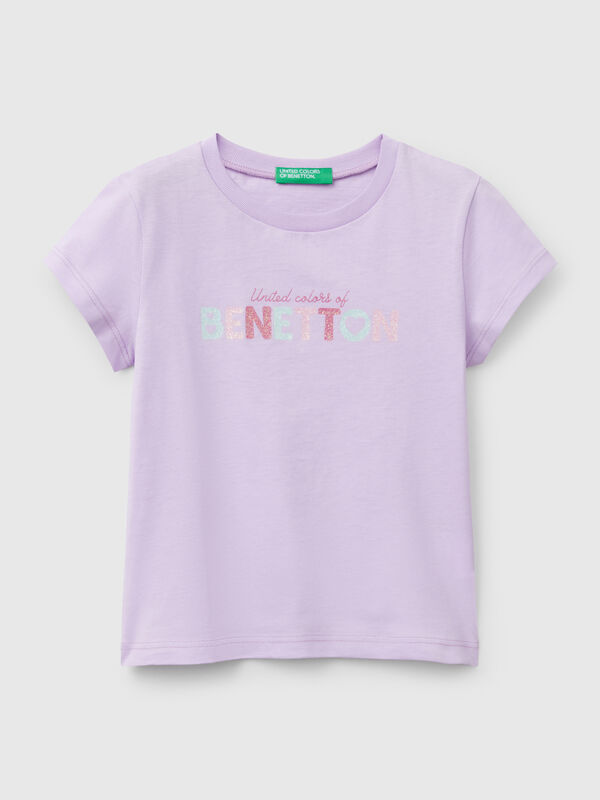 Camiseta con estampado de purpurina Niña
