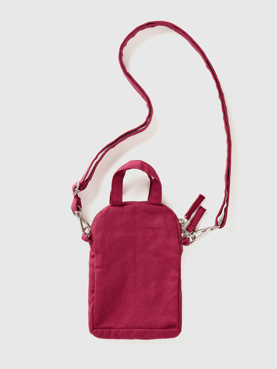 Burgundy cell phone holder in pure cotton image number 2