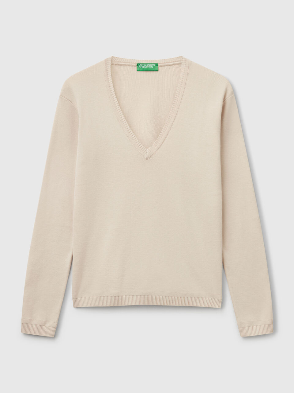 V NECK SWEATER L/S Mujer image number 1