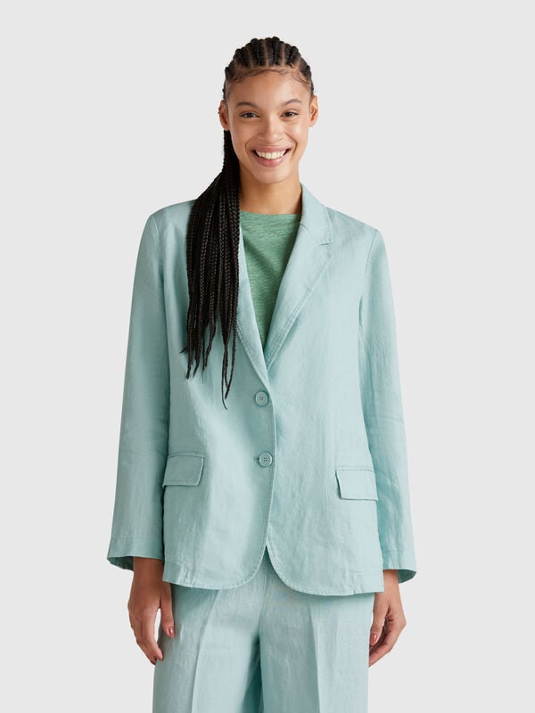 Blazer de puro lino Mujer