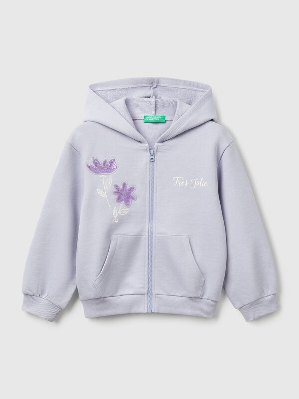 Sudadera con capucha y lentejuelas Niña