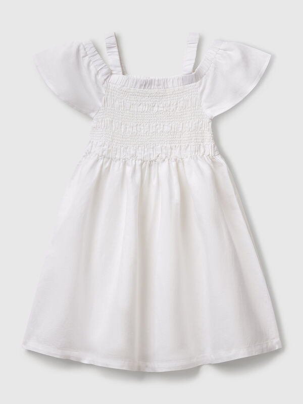 Vestido mezcla de lino Niña