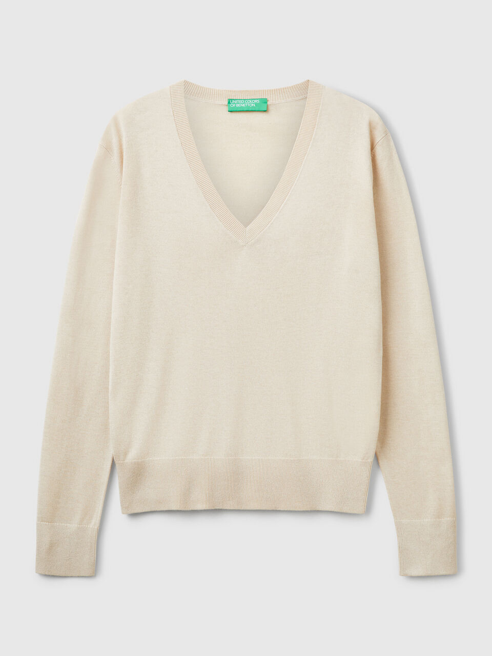 V NECK SWEATER L/S Mujer image number 1