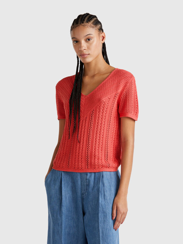 Jersey con calado Mujer
