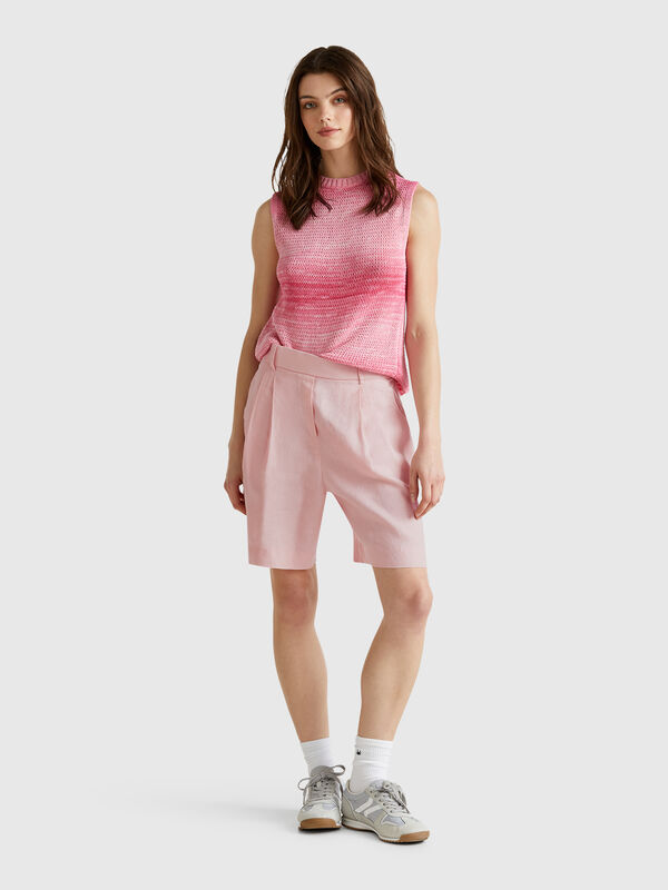 Bermudas 100% lino Mujer