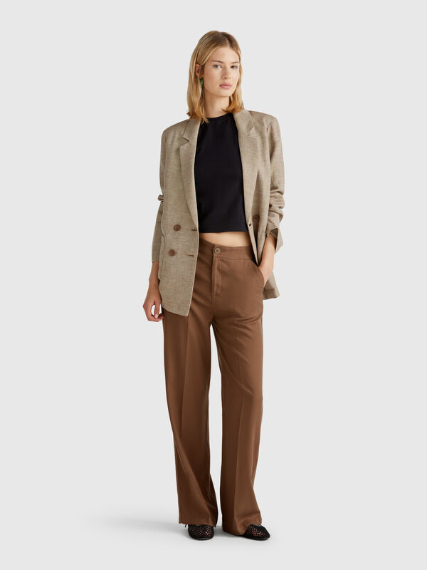 Pantalón puro lyocell Mujer