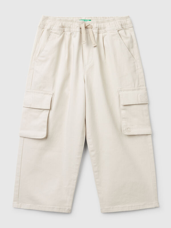 Pantalón cargo de algodón elástico Niño