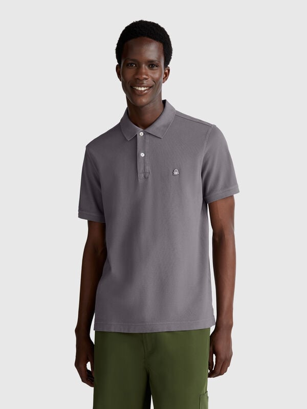 Polo regular fit gris topo Hombre