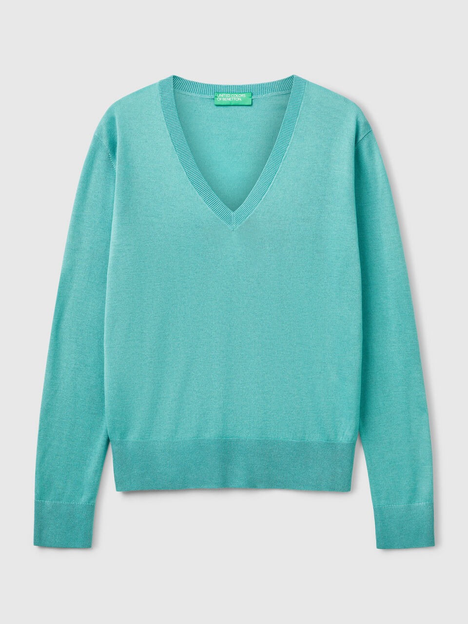 V NECK SWEATER L/S Mujer image number 1