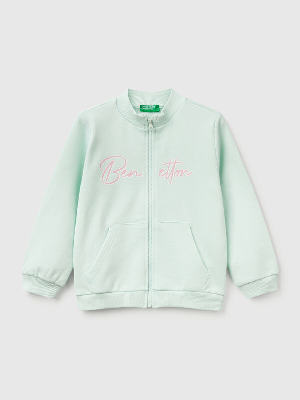Sudadera con cremallera de algodón  Niña