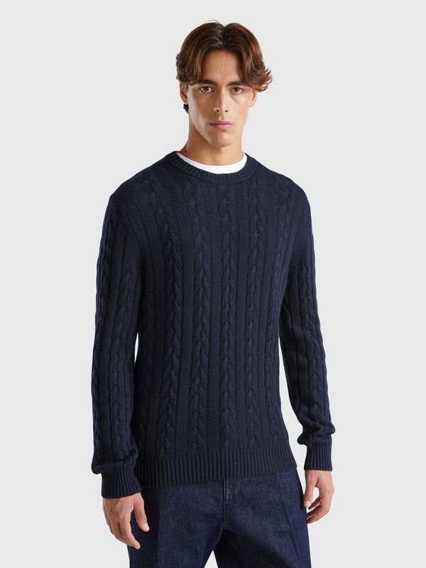 Jersey de ochos de cachemir mixto Hombre
