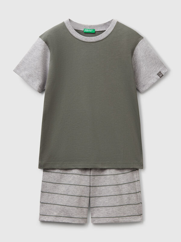 Pijama corto de puro algodón Niño