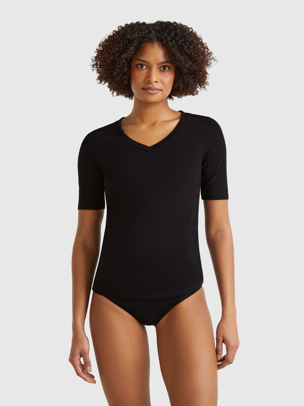 Camiseta de algodón superelástica Mujer