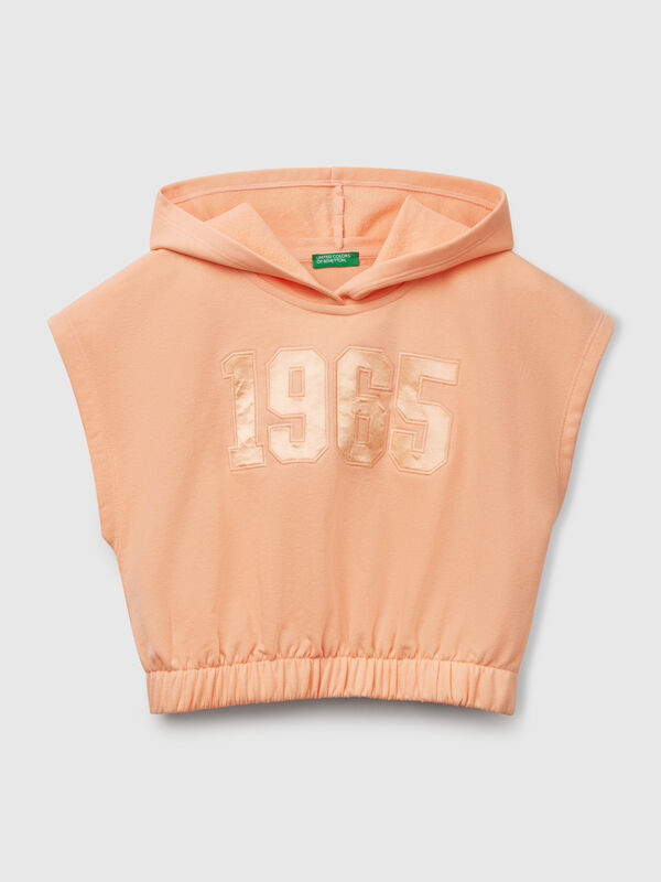 Sudadera sin mangas con capucha Niña