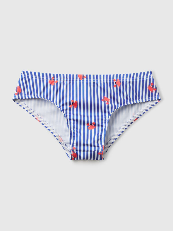 Braguita de baño de rayas con estampado de cangrejos Niño