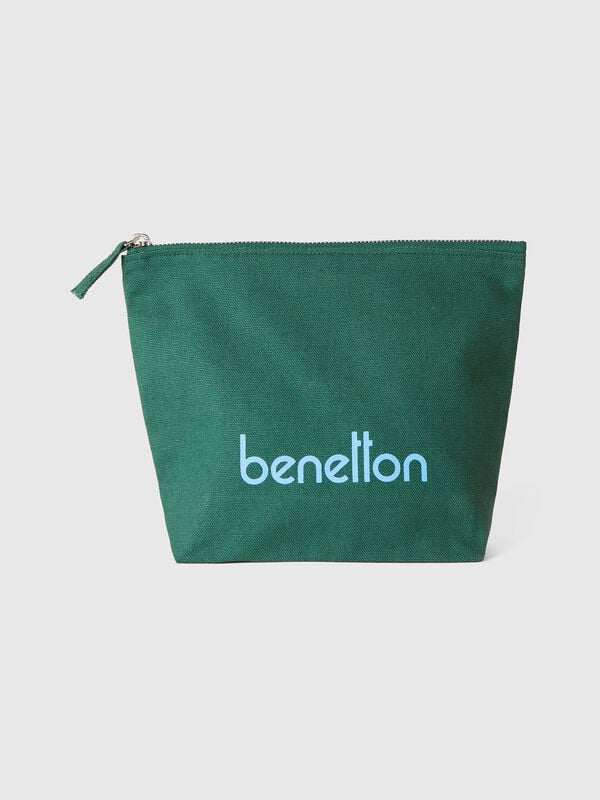 Bolso plano verde militar de 100 % algodón