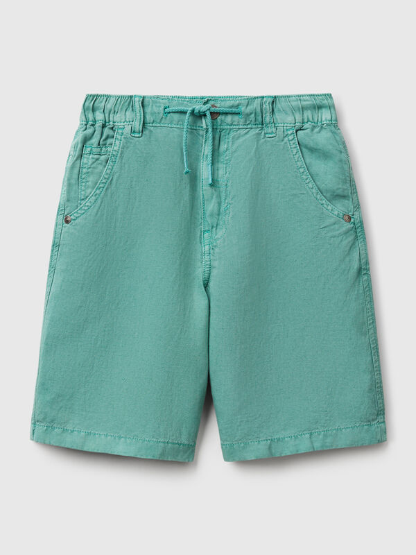 Bermudas en mezcla de lino Niño