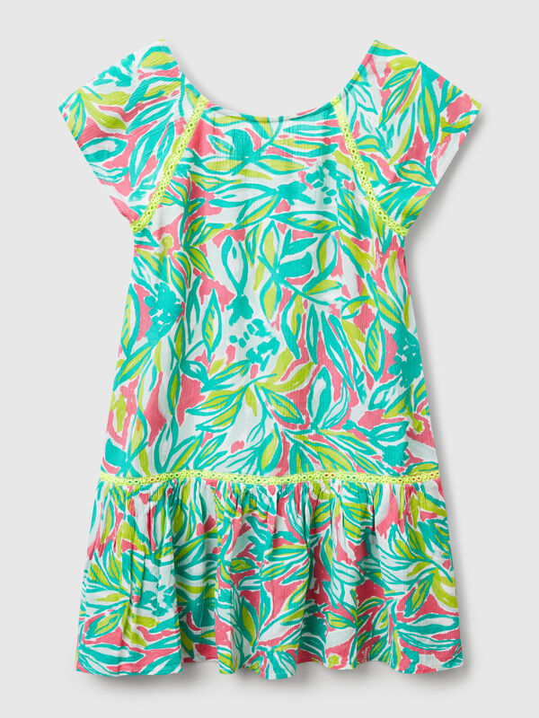 Vestido estampado tropical Niña