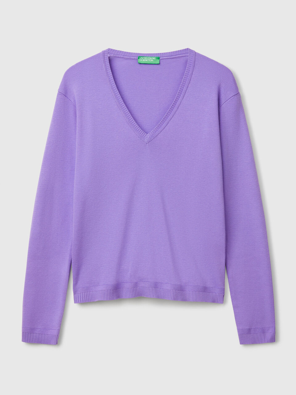 V NECK SWEATER L/S Mujer image number 1